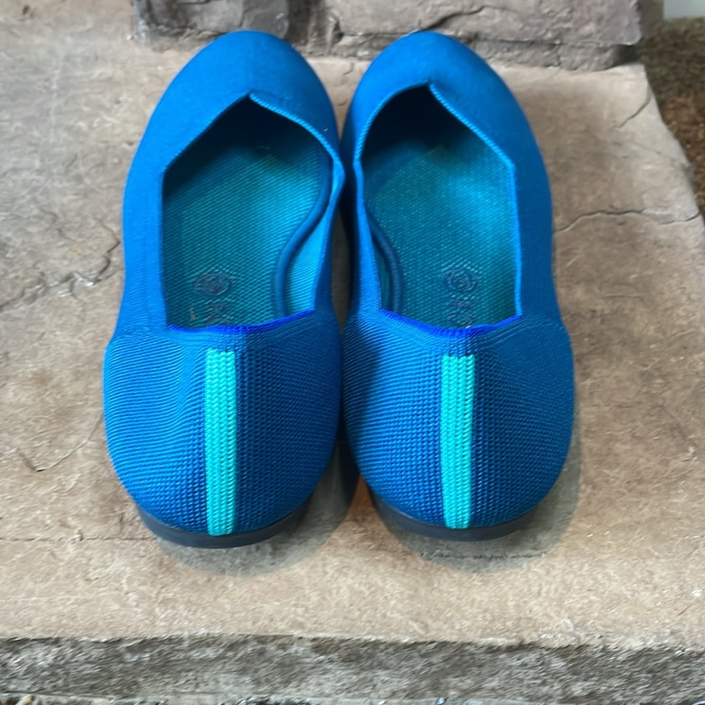 Rothy's Bright Blue Knit Slip-On Flats - Picture 4 of 8